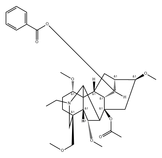 8-acetyl-14-benzoylchasmanine 结构式