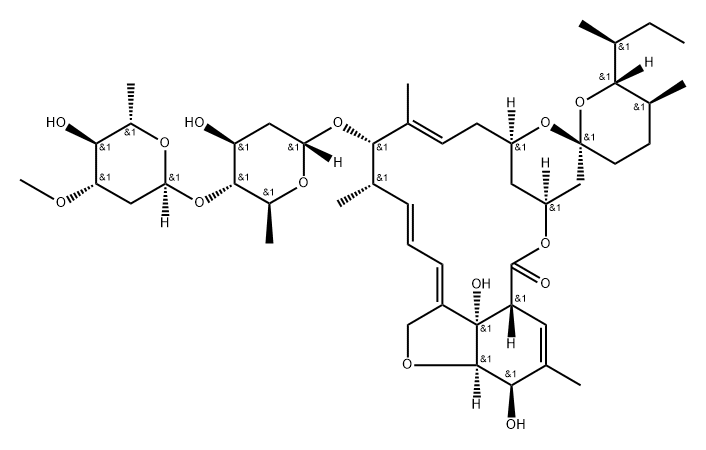 Avermectin A1a, 3',5-di-O-demethyl-22,23-dihydro- (9CI) 化学構造式