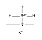 Borate(1-), trihydro(N-methylmethanaminato)-, potassium (1:1), (T-4)- Struktur