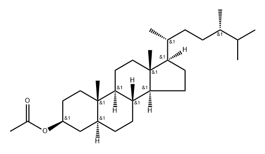 Acetic acid 5α-ergostan-3β-yl ester,4356-09-6,结构式