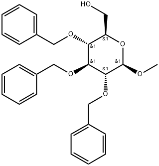 甲基2,3,4-三-O-苄基-Β-D-吡喃葡萄糖苷, 4356-80-3, 结构式