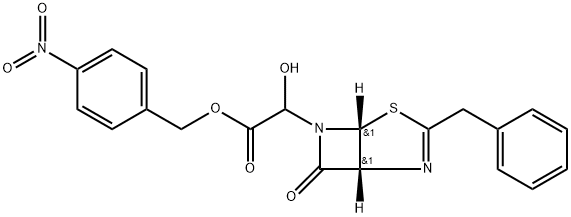 4-Thia-2,6-diazabicyclo[3.2.0]hept-2-ene-6-acetic acid, α-hydroxy-7-oxo-3-(phenylmethyl)-, (4-nitrophenyl)methyl ester, (1R,5R)- Structure