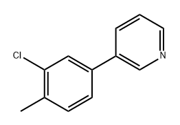 3-(3-Chloro-4-methylphenyl)pyridine 结构式