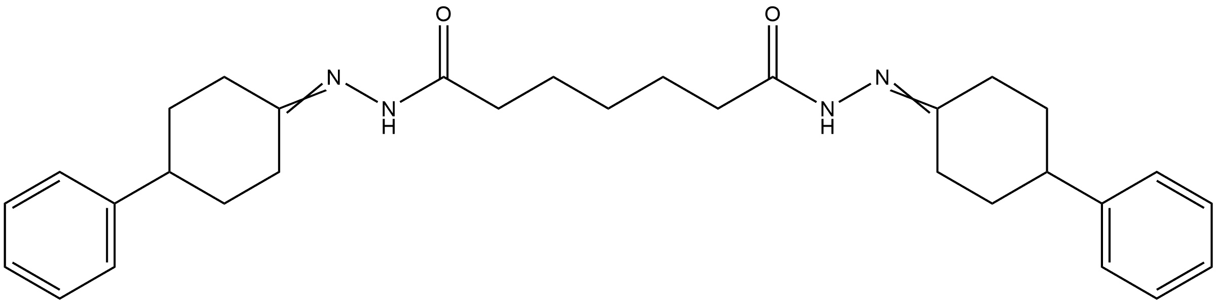 N'1,N'7-bis(4-phenylcyclohexylidene)heptanedihydrazide Structure