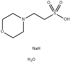 4-Morpholineethanesulfonic acid, sodium salt, hydrate (1:1:1) Structure