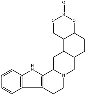 17α-Hydroxyyohimban-16α-methanol 16,17-sulfurous acid Struktur