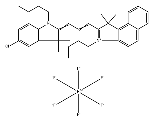 3-丁基-2-[3-(1-丁基-5-氯-1,3-二氫-3,3-二甲基-2H-吲哚-2-亞基)-1-丙烯-1-基]-1,1-二甲基-1H-苯並[E]吲哚六氟磷酸鹽, 440646-02-6, 结构式