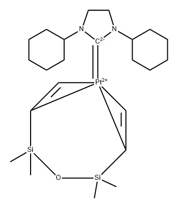 PLATINUM-[1,3-BIS(CYCLOHEXYL)IMIDAZOL-2-YLIDENE]-[DIVINYLTETRAMETHYLDISILOXANE] COMPLEX Structure