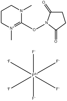 O-琥珀酰亚胺-1,3-二甲基丙基脲六氟磷酸盐, 443305-33-7, 结构式