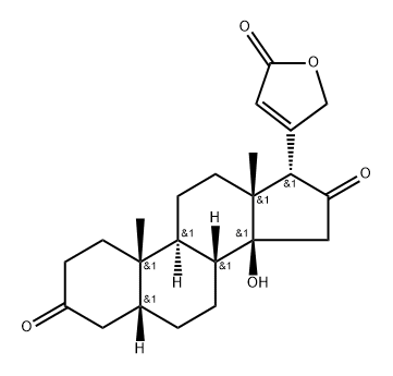 (17α)-14-Hydroxy-3,16-dioxo-5β-card-20(22)-enolide Structure