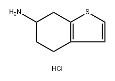 Benzo[b]thiophen-6-amine, 4,5,6,7-tetrahydro-, hydrochloride (1:1) 化学構造式