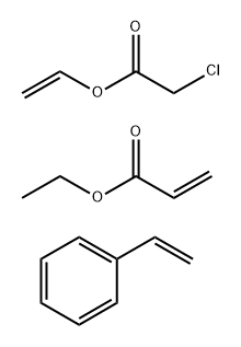 Ethyl 2-propenoate polymer with ethenylbenzene and ethenyl chloro acetate|