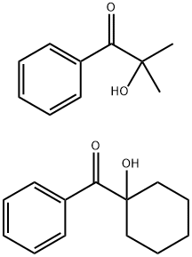 2-Hydroxy-2-methyl-1-phenyl-1-propanone mixt. with (1-hydroxycyclohexyl)phenylmethanone Struktur