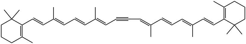 15,15'-ジデヒドロ-β,β-カロテン 化学構造式