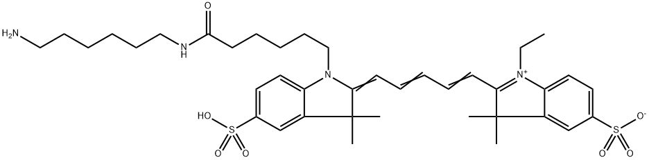 sulfo Cy5(Et) NH2.HCl 结构式