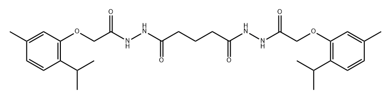 N'1,N'5-bis[(2-isopropyl-5-methylphenoxy)acetyl]pentanedihydrazide Struktur