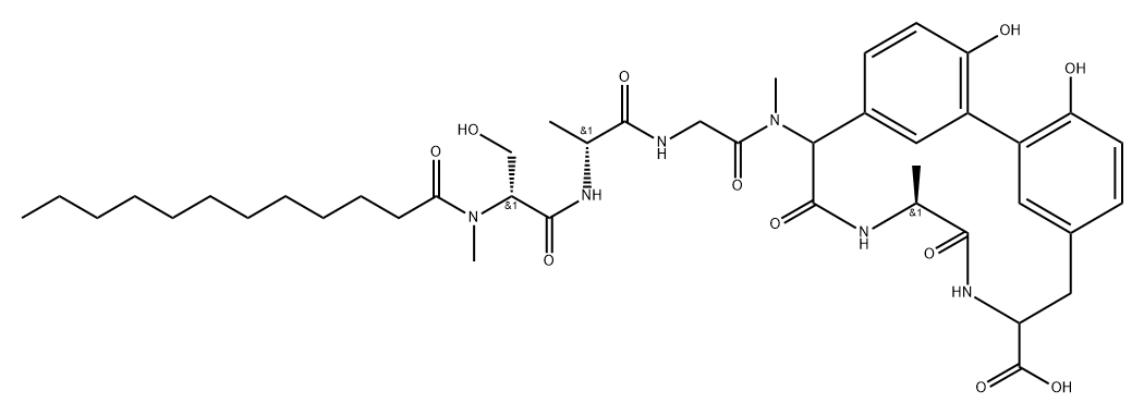Arylomycin A3 Structure