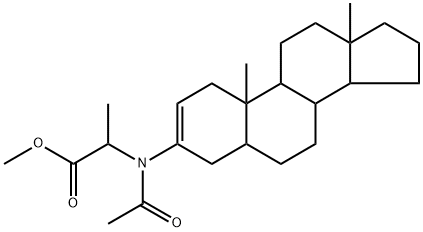 N-Acetyl-N-(5α-androst-2-en-3-yl)-L-alanine methyl ester Struktur