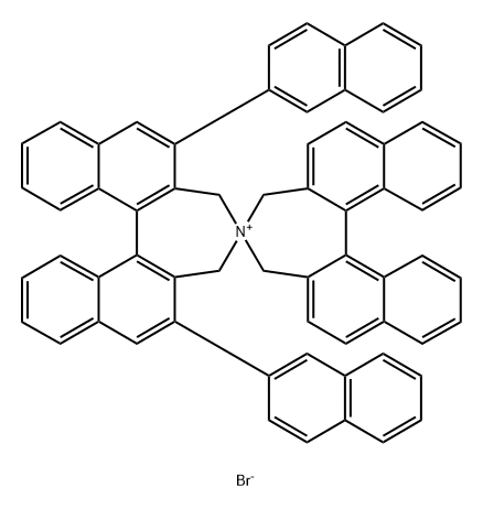 4,4'-Spirobi[4H-dinaphth[2,1-c:1',2'-e]azepinium], 3,3',5,5'-tetrahydro-2,6-di-2-naphthalenyl-, bromide (1:1), (11bR,11'bR)- 结构式