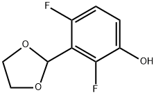 3-(1,3-dioxolan-2-yl)-2,4-difluorophenol Structure