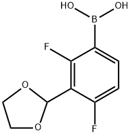 (3-(1,3-dioxolan-2-yl)-2,4-difluorophenyl)boronic acid Structure