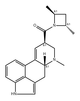 Azetidine, 1-[[(8β)-9,10-didehydro-6-Methylergolin-8-yl]carbonyl]-2,4-diMethyl-, (2S,4S)- Struktur