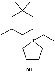 N-乙基-N-(3,3,5-三甲基环己基)吡咯烷氢氧化物 AQ 溶液 结构式