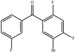 (5-Bromo-2,4-difluorophenyl)(3-fluorophenyl)methanone Structure