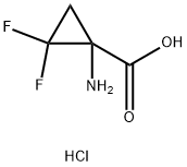 Cyclopropanecarboxylic acid, 1-amino-2,2-difluoro-, hydrochloride (1:1) 化学構造式