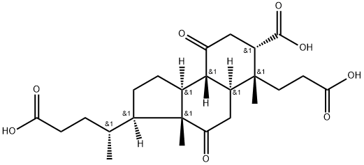 7,12-Dioxo-3,4-seco-5α-cholane-3,4,24-trioic acid 结构式