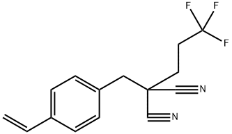 2-[(4-Ethenylphenyl)methyl]-2-(3,3,3-trifluoropropyl)propanedinitrile Structure