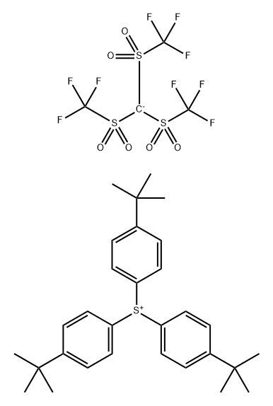 Sulfonium, tris[4-(1,1-dimethylethyl)phenyl]-, salt with tris[(trifluoromethyl)sulfonyl]methane (1:1),476315-65-8,结构式