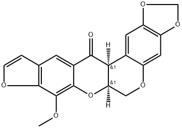 8-Methoxy-6,6aα-dihydro-1,3-dioxolo[6,7][1]benzopyrano[3,4-b]furo[3,2-g][1]benzopyran-13(13aαH)-one Structure