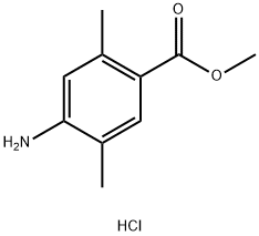 Benzoic acid, 4-amino-2,5-dimethyl-, methyl ester, hydrochloride (1:1) Struktur