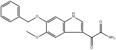 5-Methoxy-α-oxo-6-(phenylmethoxy)-1H-indole-3-acetamide, 4790-22-1, 结构式