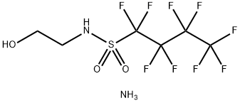 1-Butanesulfonamide, 1,1,2,2,3,3,4,4,4-nonafluoro-N-(2-hydroxyethyl)-, monoammonium salt Structure
