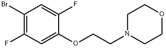 4-(2-(4-bromo-2,5-difluorophenoxy)ethyl)morpholine,486422-49-5,结构式