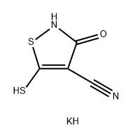3-羟基-5-巯基-4-异噻唑甲腈二钾盐 结构式