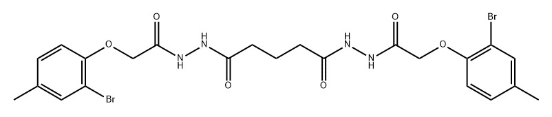 N'1,N'5-bis[(2-bromo-4-methylphenoxy)acetyl]pentanedihydrazide Structure