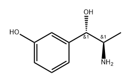 Benzenemethanol, α-[(1R)-1-aminoethyl]-3-hydroxy-, (αS)-rel- Struktur