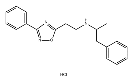 1,2,4-Oxadiazole-5-ethanamine, N-(1-methyl-2-phenylethyl)-3-phenyl-, hydrochloride (1:1) Structure