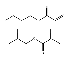 2-Propenoic acid, 2-methyl-, 2-methylpropyl ester, polymer with butyl 2-propenoate Struktur