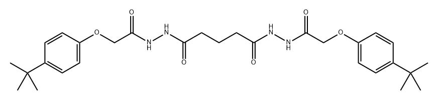 N'1,N'5-bis[(4-tert-butylphenoxy)acetyl]pentanedihydrazide 结构式