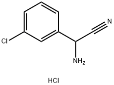 2-amino-2-(3-chlorophenyl)acetonitrile hydrochloride Struktur