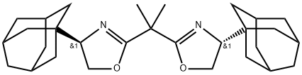 Oxazole, 2,2'-(1-methylethylidene)bis[4,5-dihydro-4-tricyclo[3.3.1.13,7]dec-1-yl-, (4R,4'R)- (9CI) 化学構造式