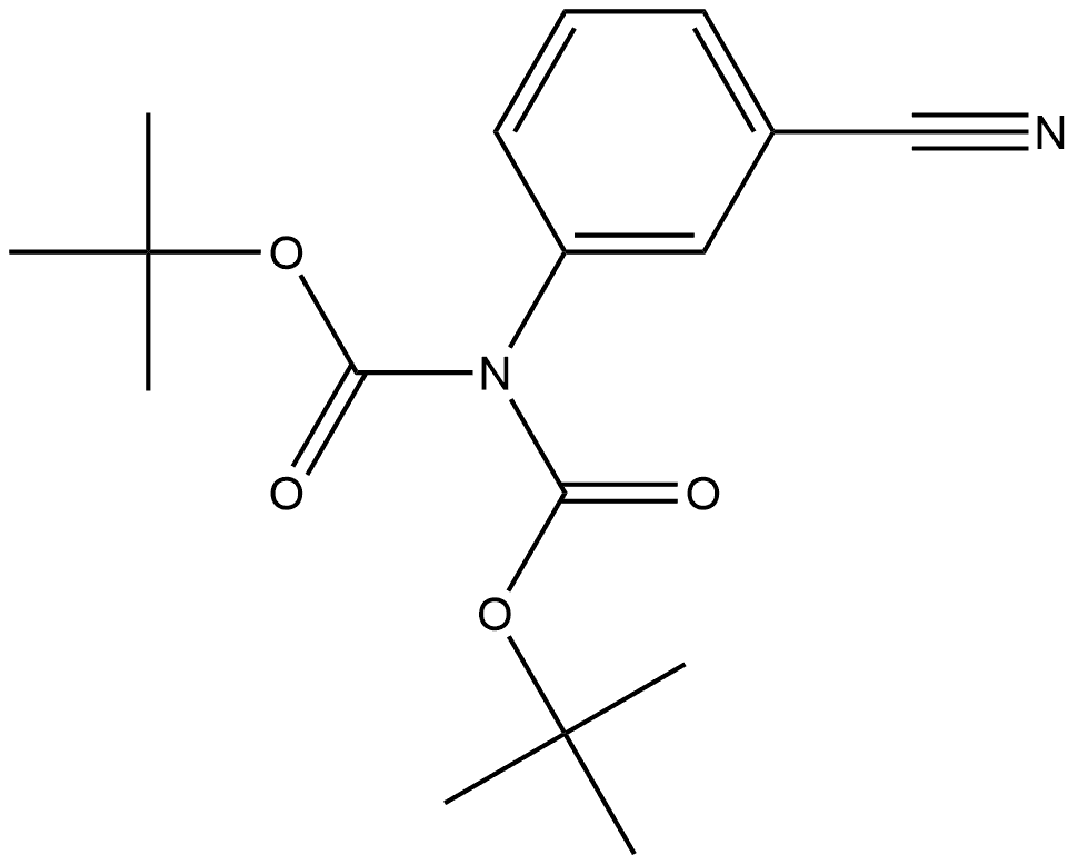 tert-Butyl N-[(tert-butoxy)carbonyl]-N-(3-cyanophenyl)carbamate 结构式