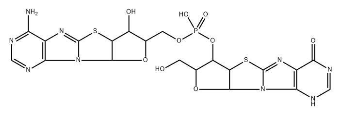 8,2'-S-cycloinosinyl-(3',5')-8,2'-S-cycloadenosine Structure