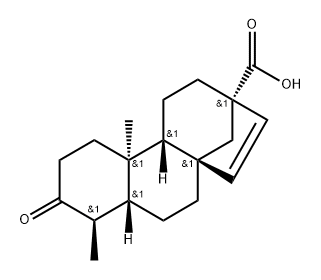 17,19-Dinorkaur-15-ene-13-carboxylic acid, 3-oxo-, (4β)- (9CI),50281-24-8,结构式