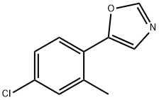 5-(4-Chloro-2-methylphenyl)oxazole,503596-51-8,结构式