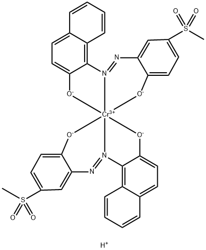 1-[[2-ヒドロキシ-5-(メチルスルホニル)フェニル]アゾ]-2-ナフタレノール/クロム酸,(2:1) 化学構造式